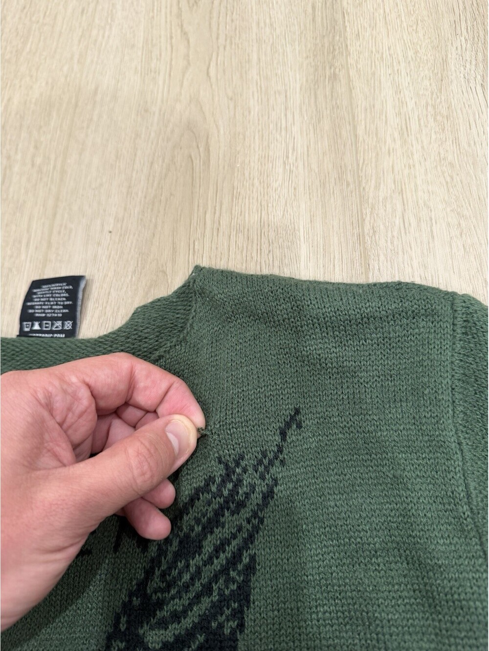 Hot Topic Sleep Token Green Cropped Knit Sweater Bell Sleeve Large - Picture 7 of 13